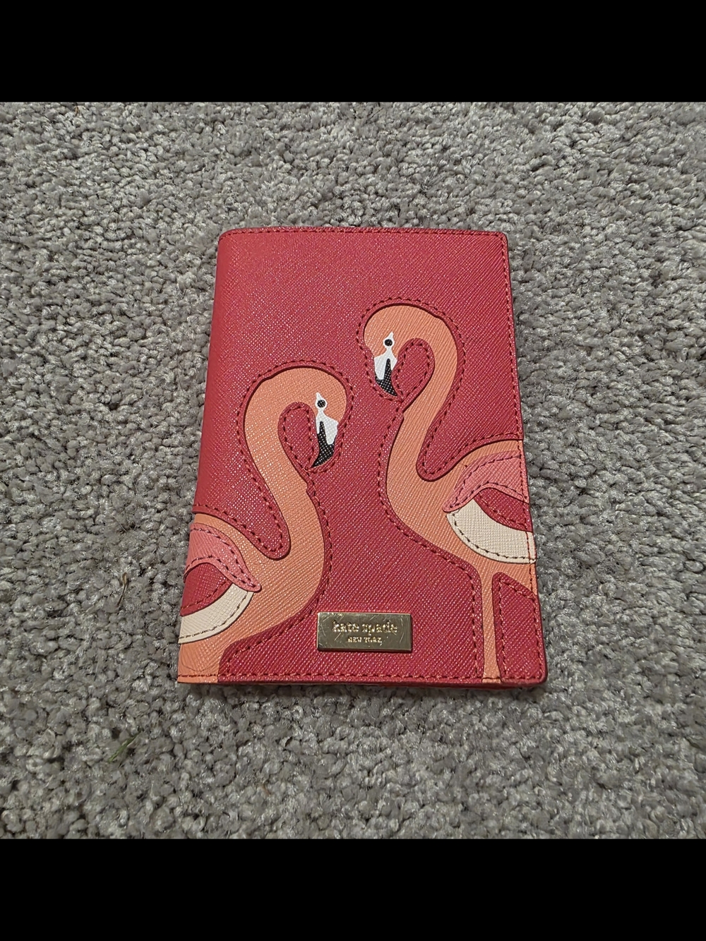 kate spade Flamingo Passport  Cover Take A Walk On The Wild Side Pink